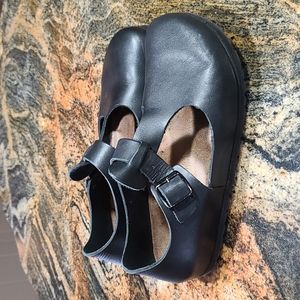 HTF Birkenstock Paris Clog/Mary Jane Leather Shoes in EUC! Black, Size 39.